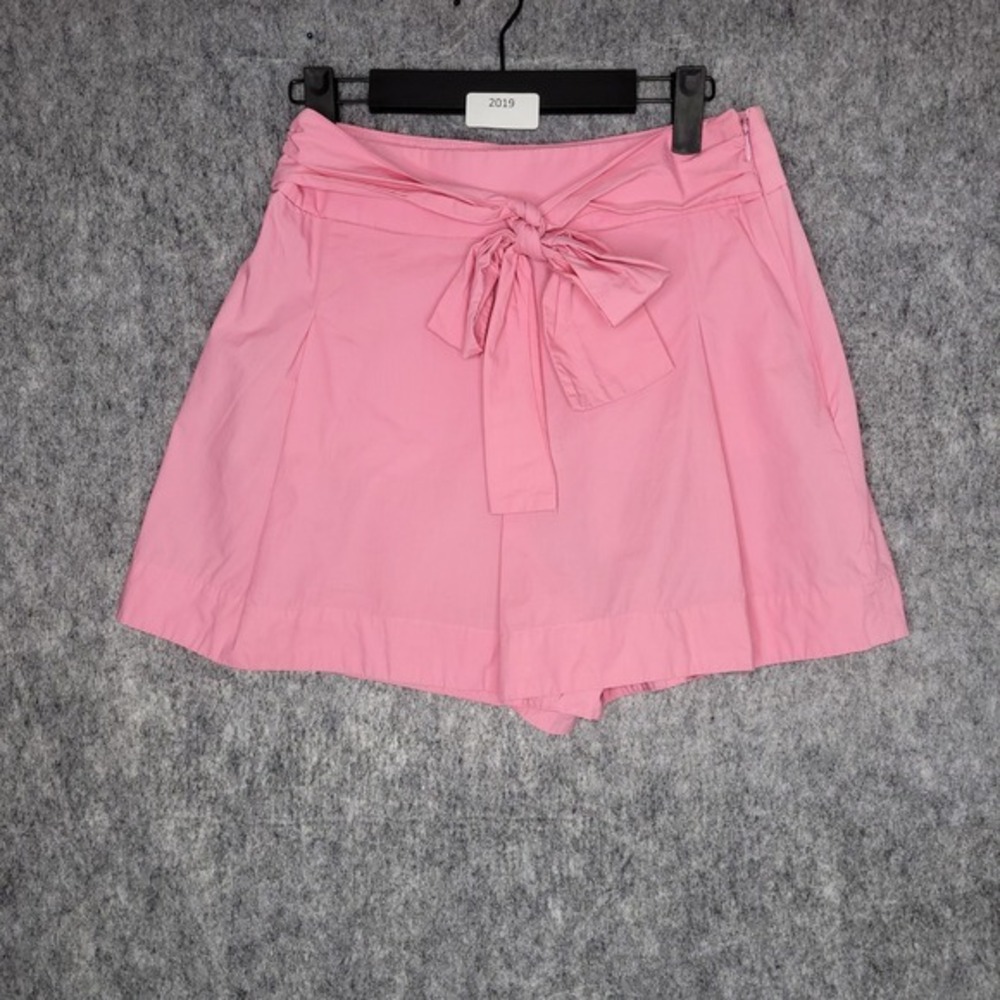 J. Crew Women Shorts  Pink‎ Bow Tie Waist Pleated Size 4